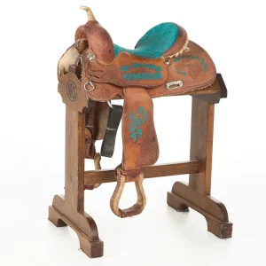 Jim Taylor Used 13.5in Basket Stamp Trophy Saddle