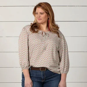 Jody Women's Beth Beamin' In Light Blue Plus Top