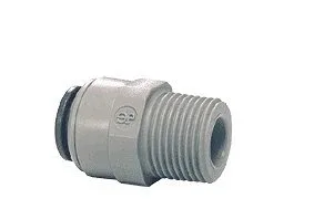 John Guest 1/4" x 1/8" NPTF Male Adapter - White