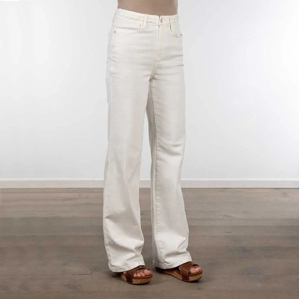 Judy Blue High Waisted Braided Wide Leg Jeans - Image 2