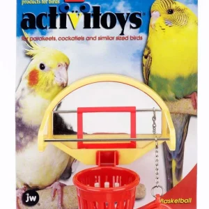 JW Pet ActiviToy Birdie Basketball Bird Toy Multi-Color SM/MD