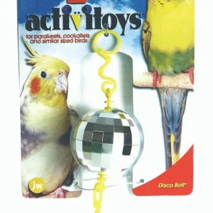 JW Pet ActiviToy Disco Ball Bird Toy Multi-Color SM/MD