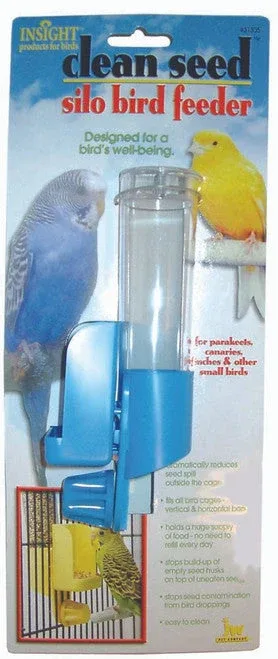 JW Pet Clean Seed Silo Bird Feeder Assorted SM - Image 2