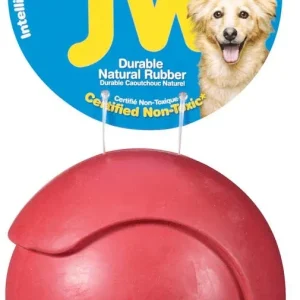 JW Pet iSqueak Bouncin' Dog Toy Baseball Assorted LG
