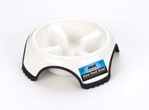 JW Pet Skid Stop Slow Feed Dog Bowl Assorted LG - Image 2