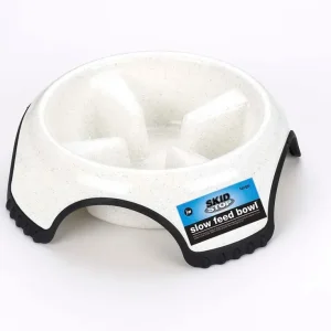 JW Pet Skid Stop Slow Feed Dog Bowl Assorted LG