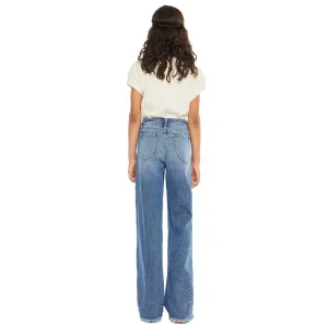 Kancan Girl's High Rise Slim Wide Leg Jeans