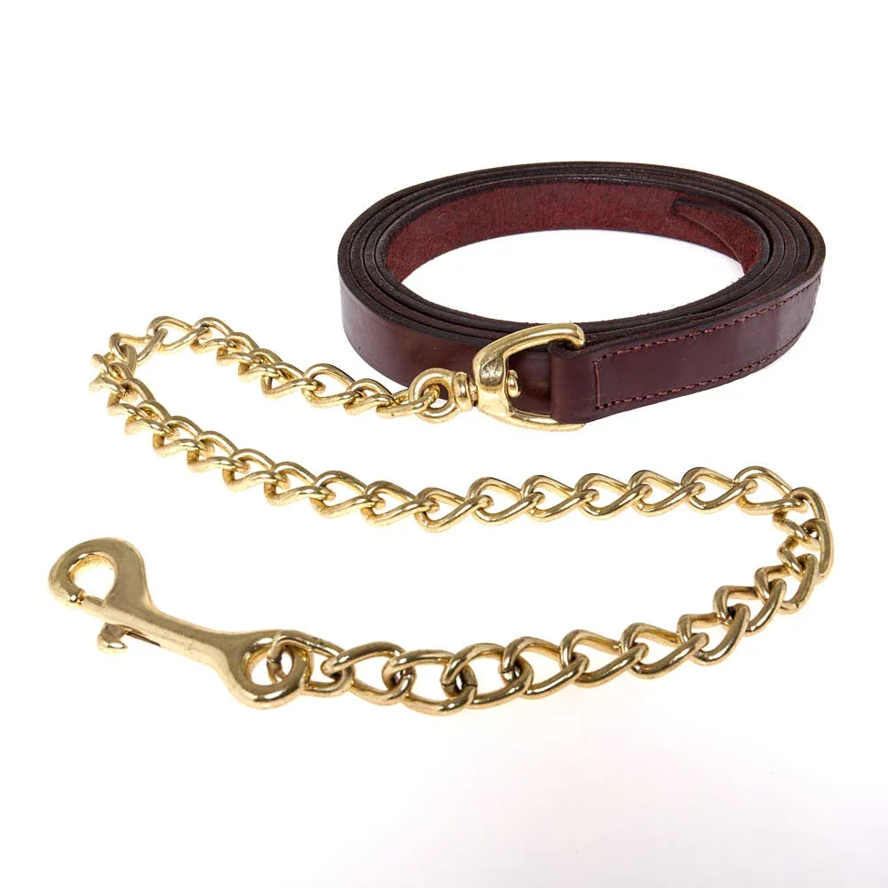 Kathys Show Equipment Dark Oiled Lead with 30in Brass Chain