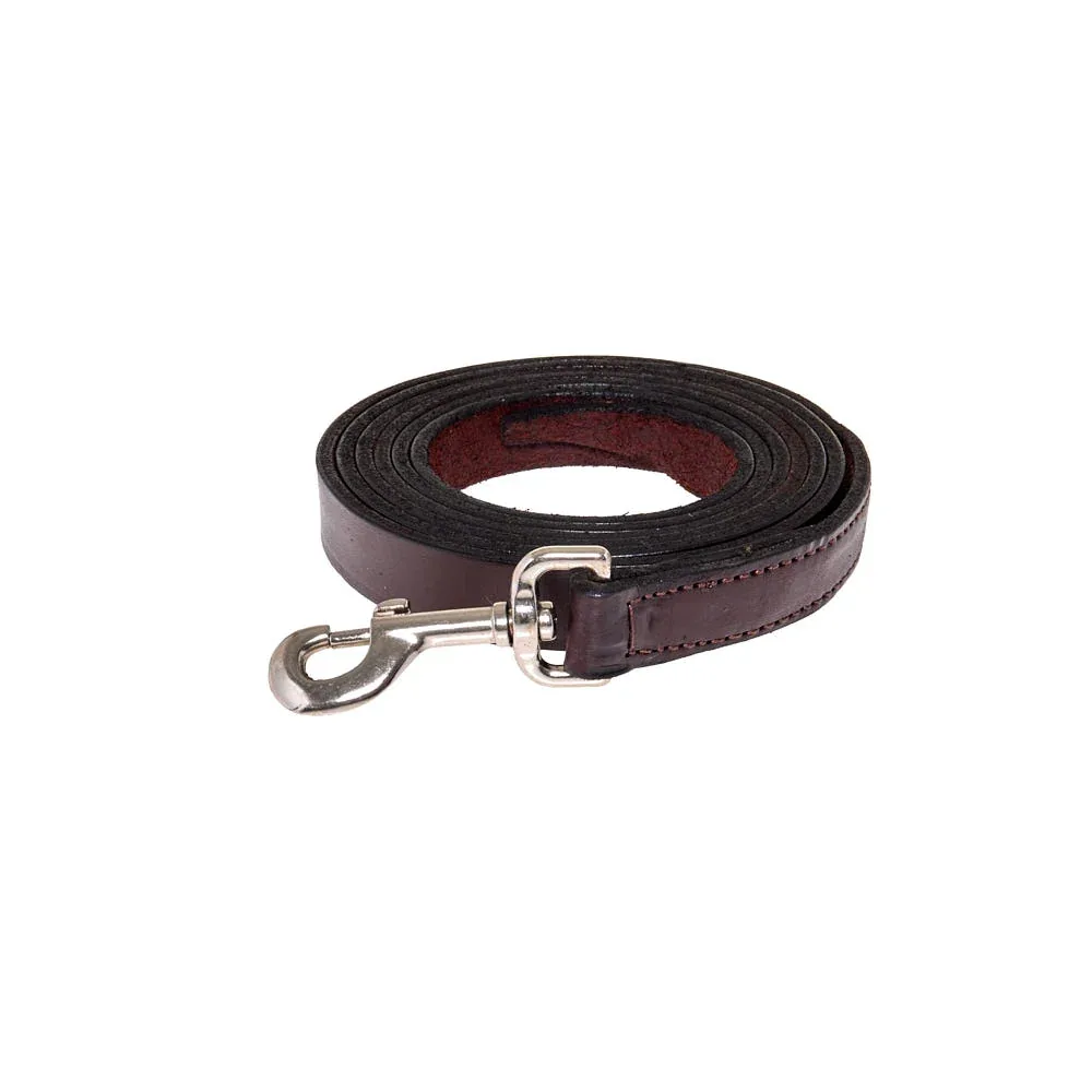 Kathys Show Equipment Dark Oiled Leather Show Lead with Snap