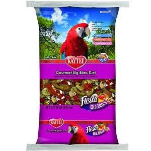 Kaytee Fiesta Gourmet Big Bites Diet Macaw 10lb {L-1}