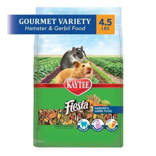 Kaytee Fiesta Hamster and Gerbil Food 4.5 lb, Fortified Gourmet Diet - Image 2