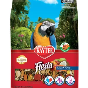 Kaytee Fiesta Macaw Bird Food 4.5 lb, Fortified Gourmet Diet