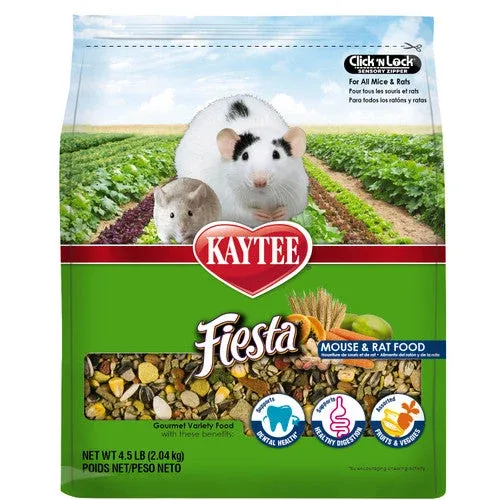 Kaytee Fiesta Mouse and Rat Food 4.5 lb, Fortified Gourmet Diet - Image 2