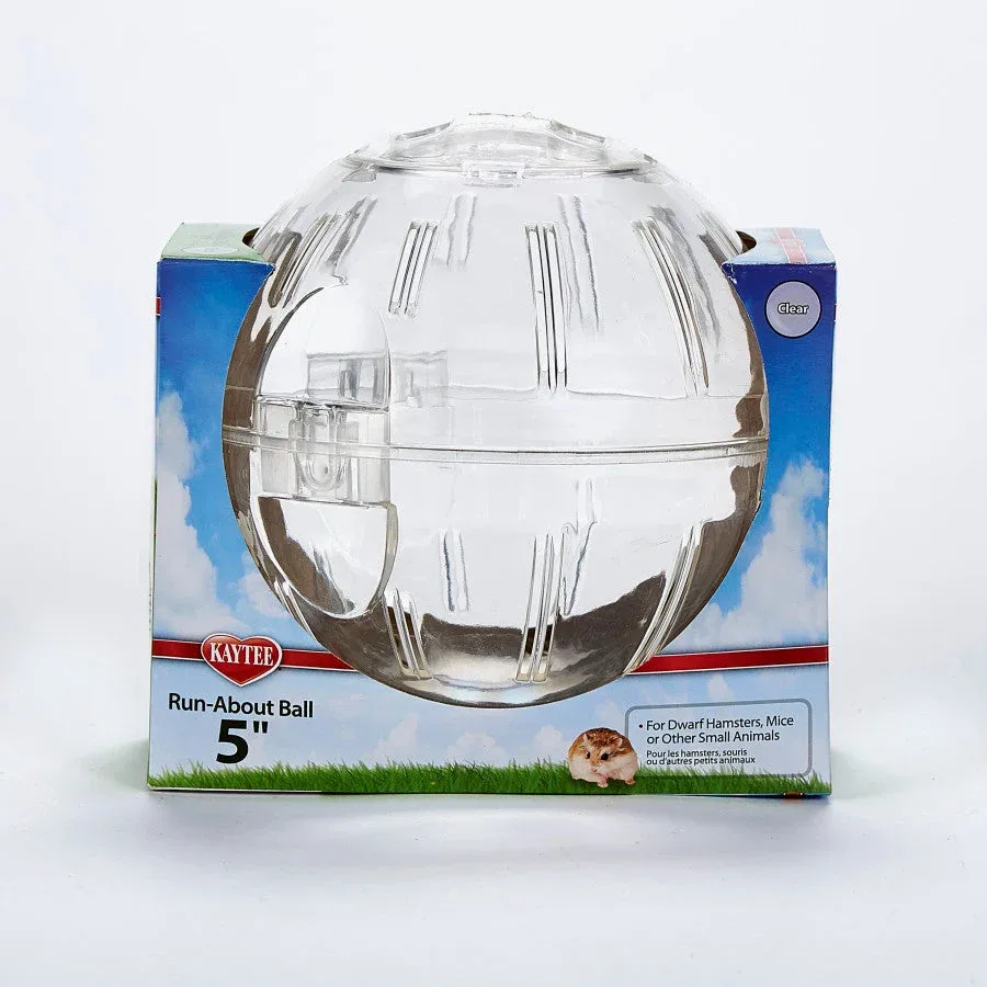 Kaytee Run-About Ball Mini Clear Bonus 5 Inches