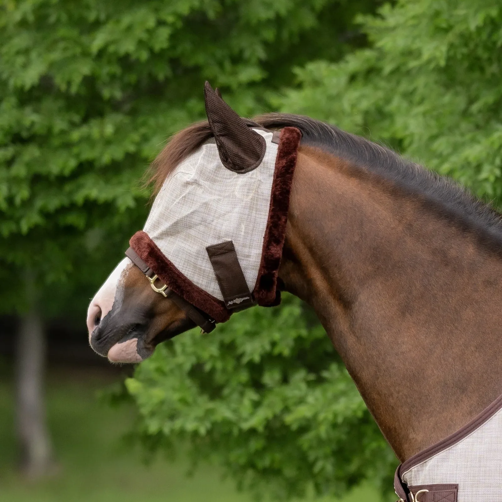 Kensington Pony Signature Fly Mask with Plush Fleece
