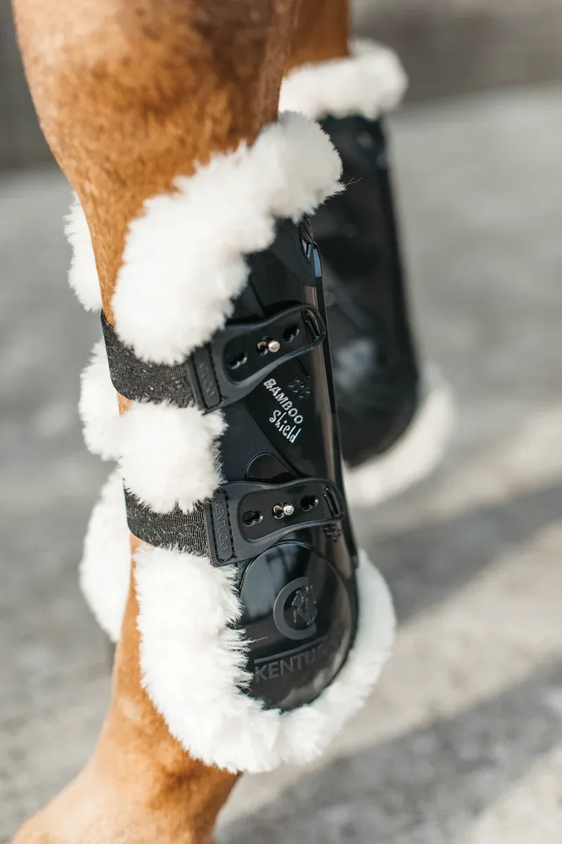 Kentucky Horsewear Vegan Sheepskin Elastic Tendon Boots with Bamboo
