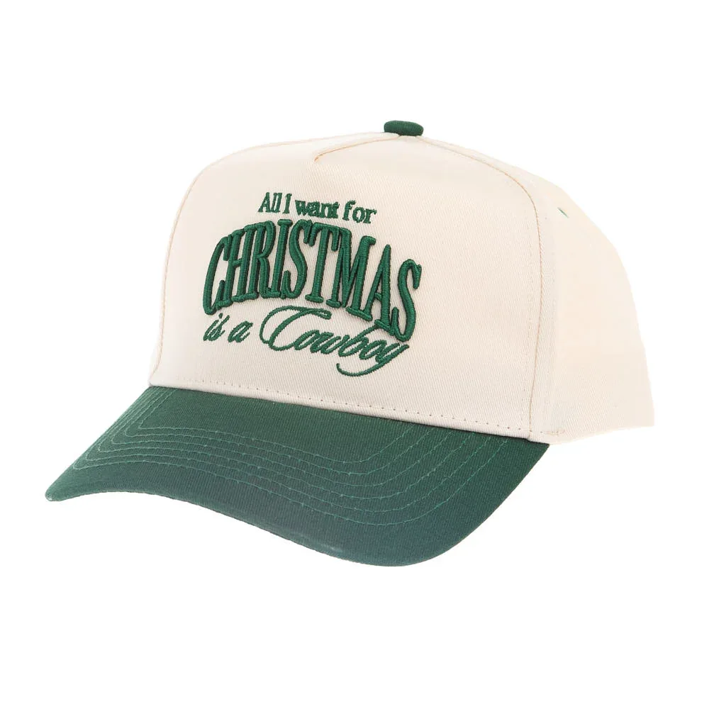 Kenzkustomz All I Want For Christmas Is A Cowboy Green Trucker Cap - Image 2