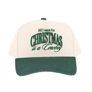 Kenzkustomz All I Want For Christmas Is A Cowboy Green Trucker Cap