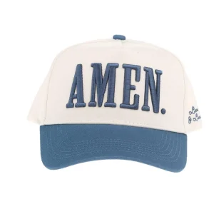 Kenzkustomz Amen Slate Blue Vintage Trucker Cap