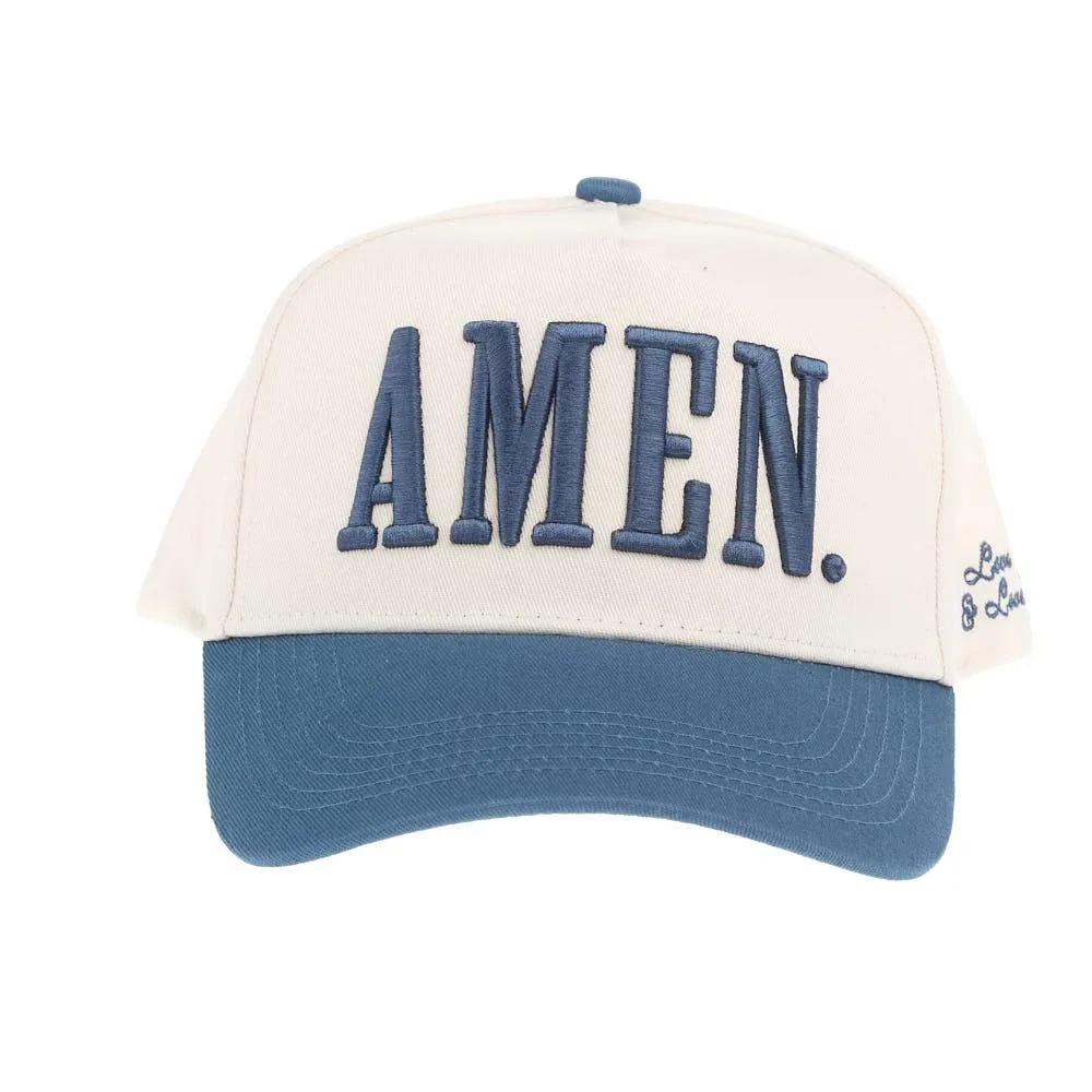Kenzkustomz Amen Slate Blue Vintage Trucker Cap