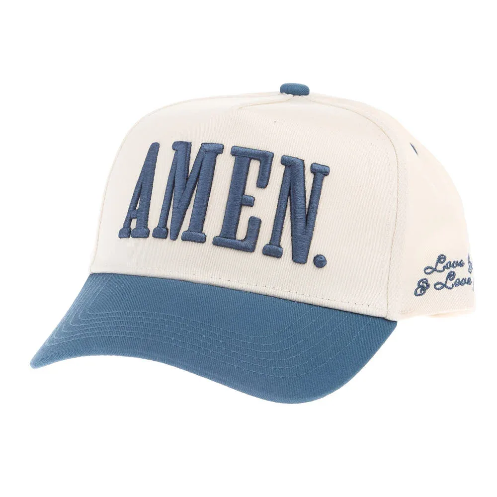 Kenzkustomz Amen Slate Blue Vintage Trucker Cap - Image 2