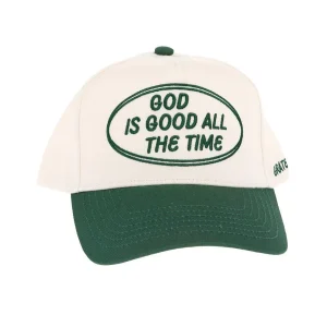 Kenzkustomz God Is Good Green Vintage Trucker Cap