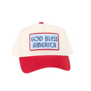 Kenzkustomz Women's Red God Bless America Cap