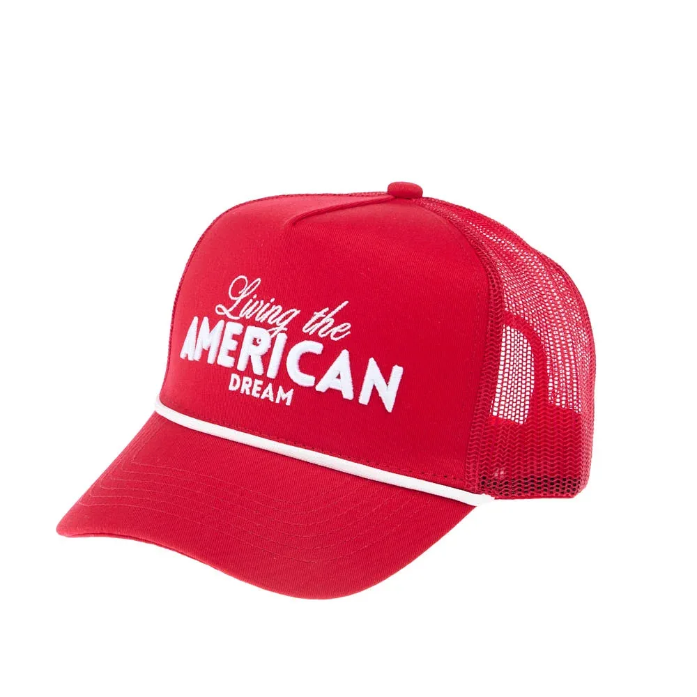 Kenzkustomz Women's Red Living The American Dream Cap - Image 2