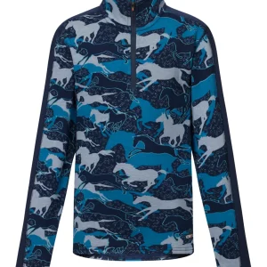 Kerrits® Kids’ Plush Printed Fleece Half-Zip Top