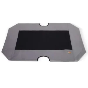 K&H Pet Products Cot Replacement Cover Extra Large Gray / Black 32" x 50" x 0.25"