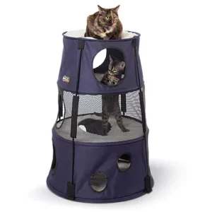 K&H Pet Products Kitty Tower Dark Denim 22" x 22" x 30" 655199636853 100544945