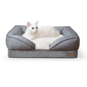 K&H Pet Products Pillow-Top Orthopedic Lounger Sofa Pet Bed Small Gray 18" x 24" x 8" 100544960 655199637003