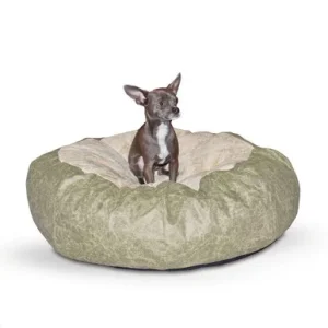 K&H Pet Products Self Warming Cuddle Ball Pet Bed Medium Green 38" x 38" x 12"