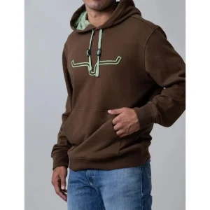 Kimes Ranch Mens Brown Fast Talker Hoodie
