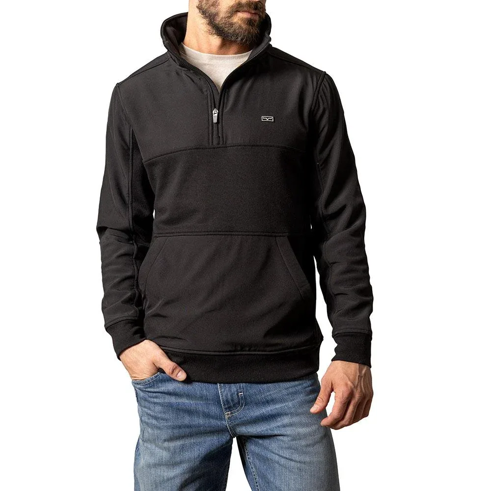 Kimes Ranch Men's La Rue Black 1/4 Zip Pullover