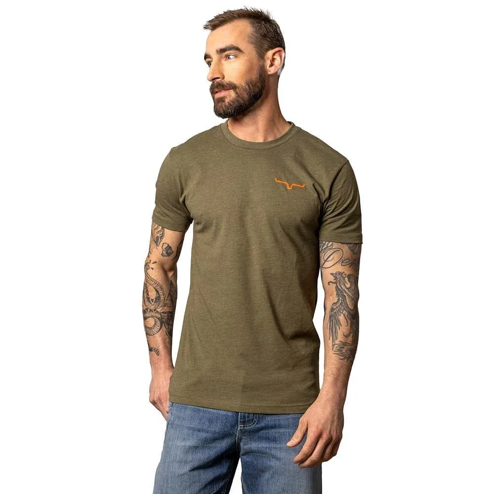 Kimes Ranch Mens Military Green Circular Duck Camo Tee
