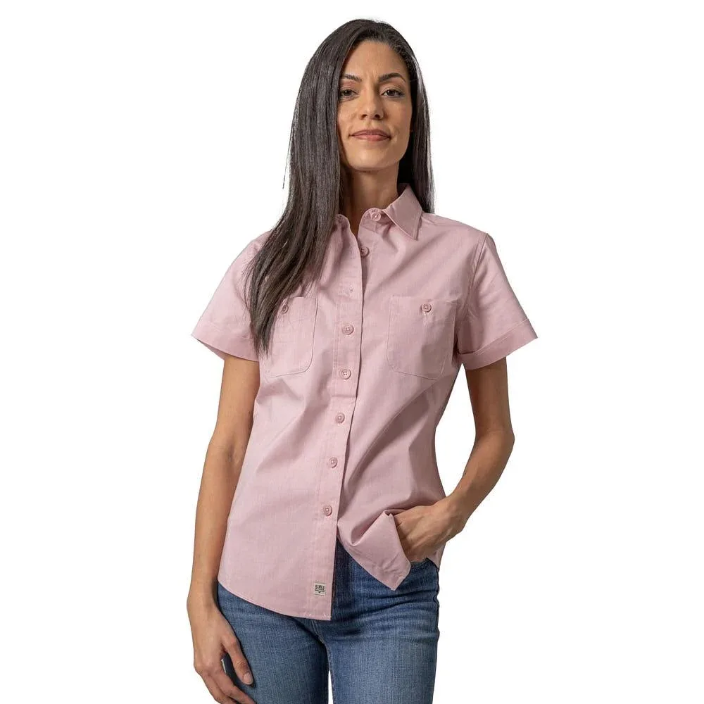 Kimes Ranch Womens Linville Short Sleeve Pink Button Up