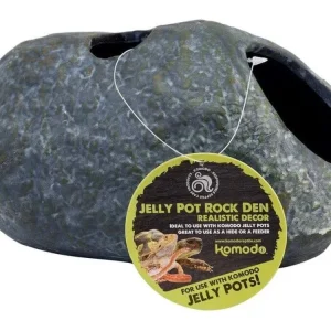 Komodo Jelly Pot Rock Den Terrarium Ornament Grey, 1ea/LG