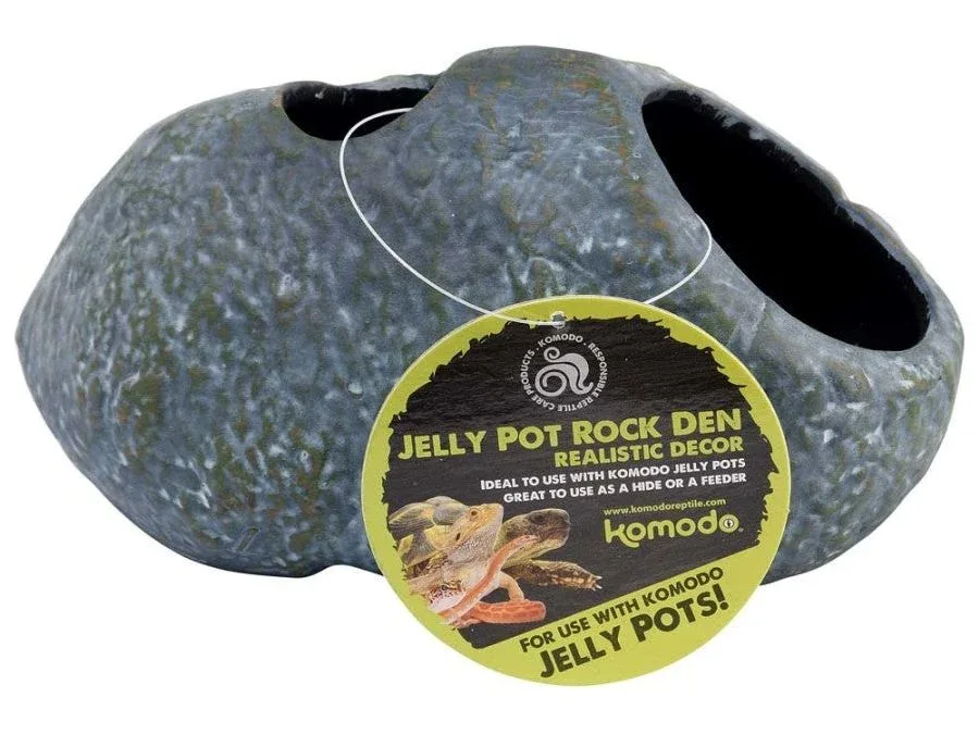 Komodo Jelly Pot Rock Den Terrarium Ornament Grey, 1ea/SM