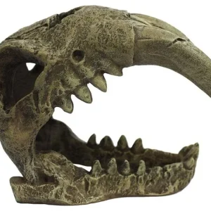 Komodo Larger Saber Tooth Reptile Hideout Gray LG