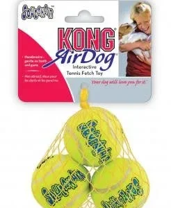 KONG Air Dog Squeaker Tennis Ball Dog Toy 3pk XS