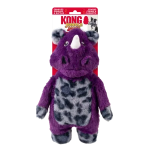 KONG Jungle Jamz Rhino Dog Toy Purple Medium/Large