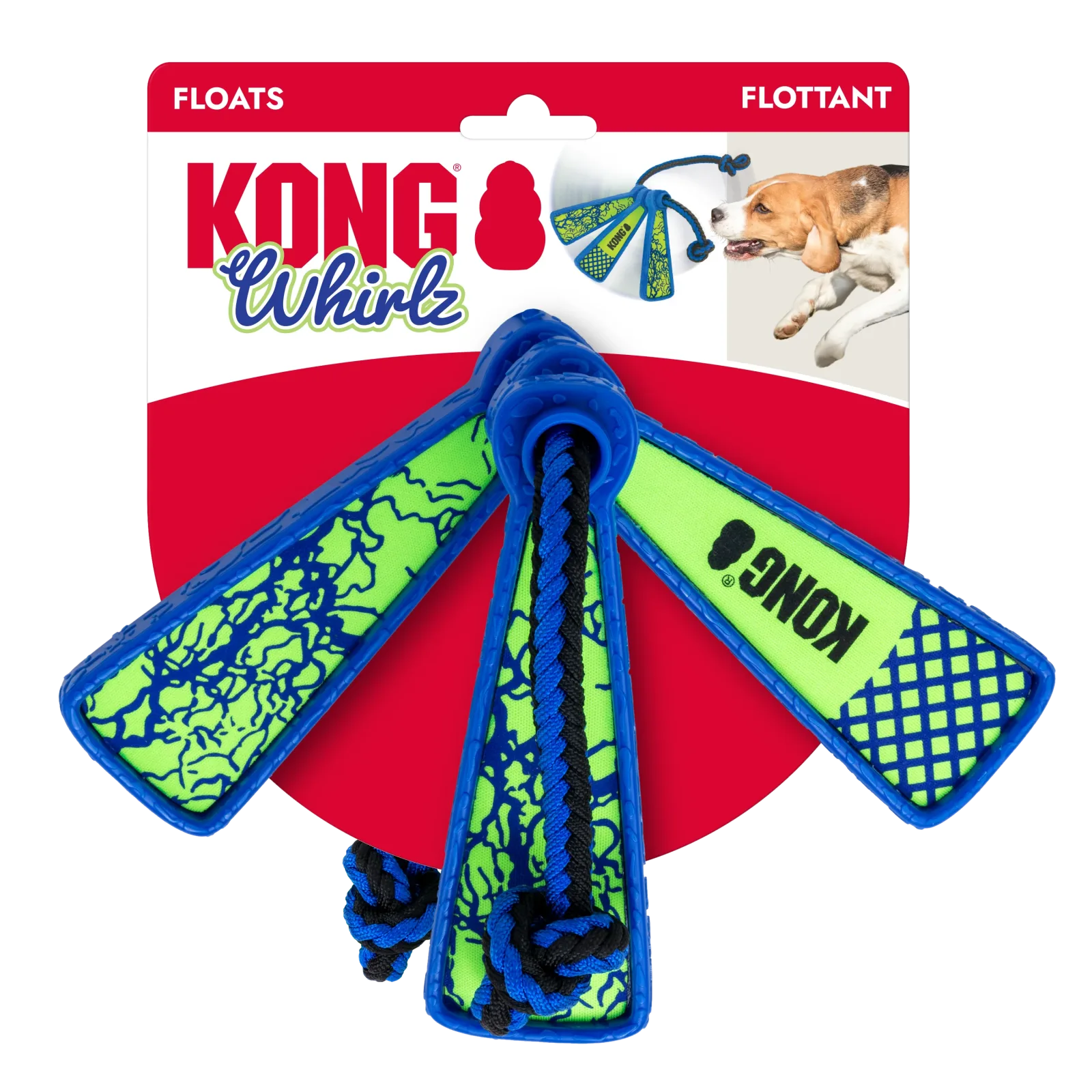 KONG KONG Whirlz Rope Dog Toy Medium/Large