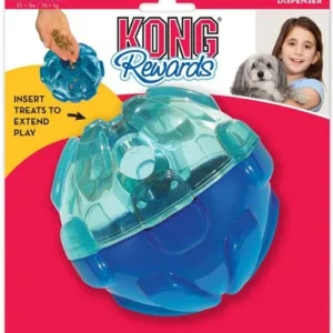 KONG Rewards Ball Treat Dispenser Dog Toy Blue Large