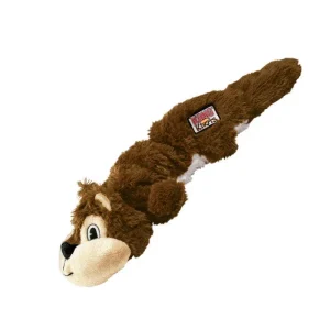 KONG Scrunch Knots Squirrel Dog Toy Brown SM/MD