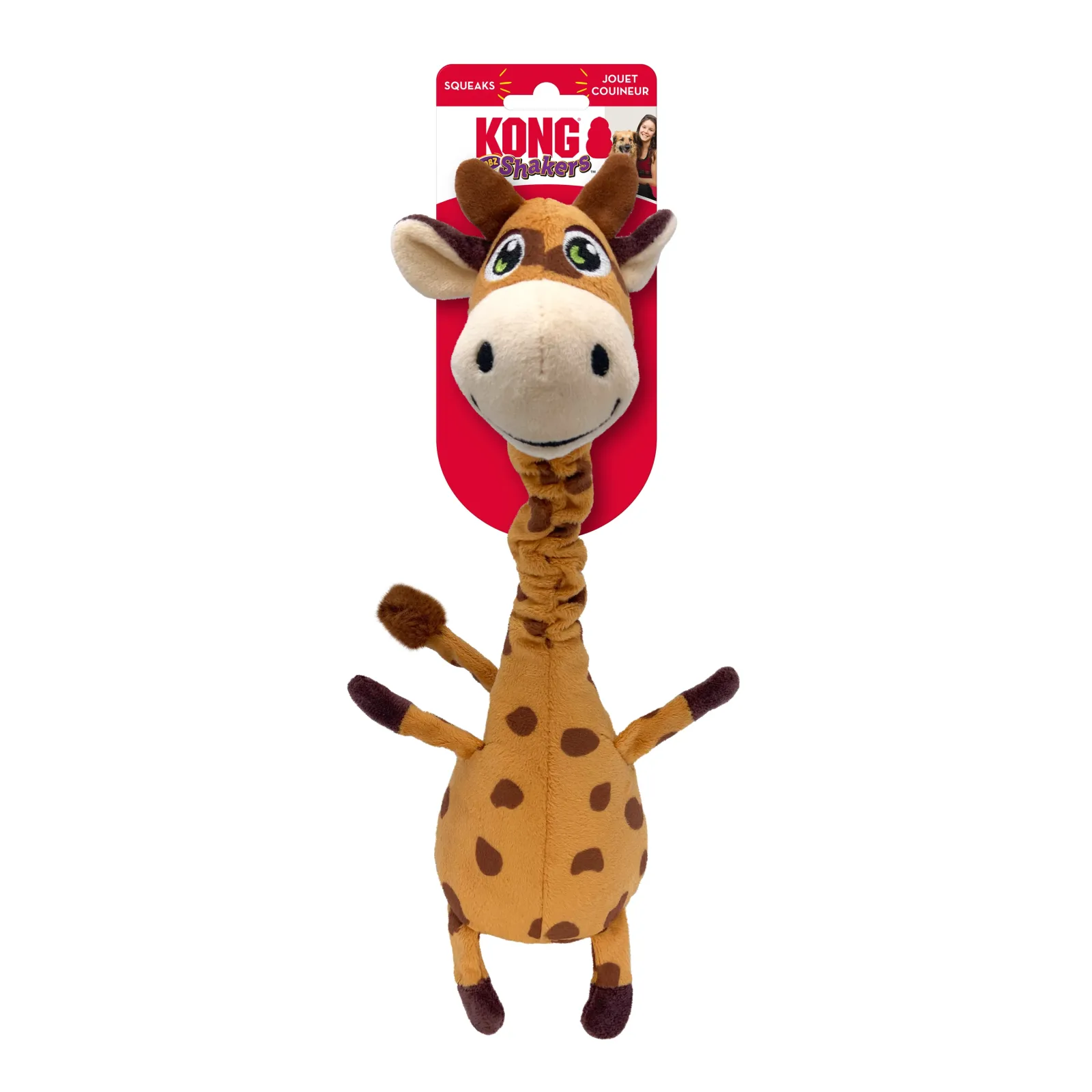 KONG Shakers Bobz Dog Toy Giraffe Medium