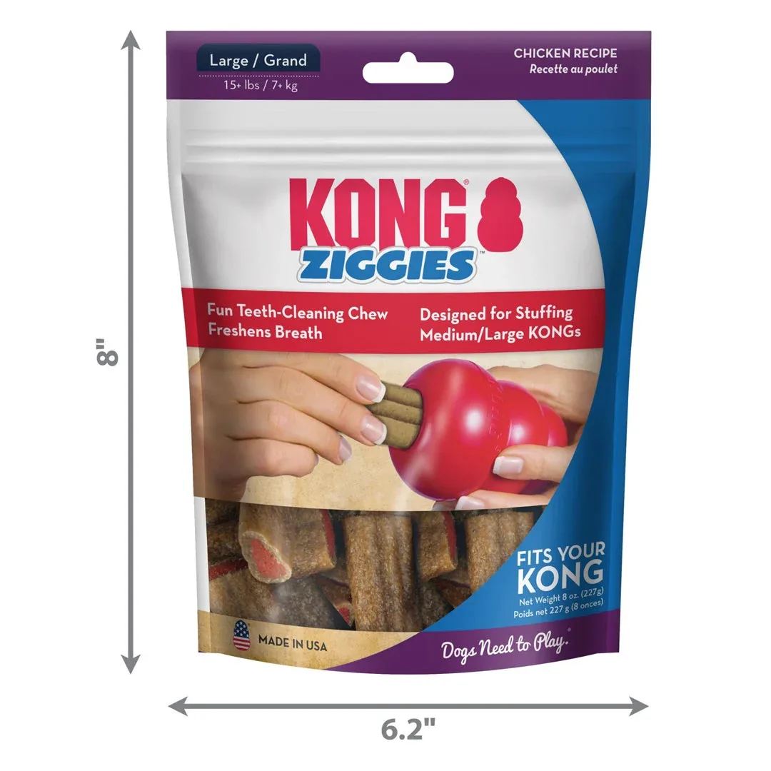 KONG Stuff'N Ziggies Chicken Dental Dog Treats Large 8 oz - Image 2