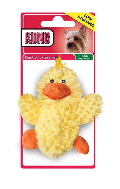 KONG Unstuffed Dog Toy Duck with Squeaker XS - Image 2