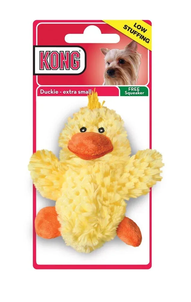 KONG Unstuffed Dog Toy Duck with Squeaker XS