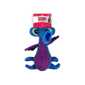 KONG Woozles Sqeaking Dog Toy Medium Blue 1 count